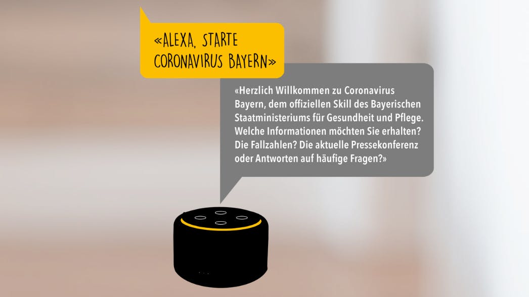 brandarena erweitert Alexa um den Skill „Coronavirus Bayern“