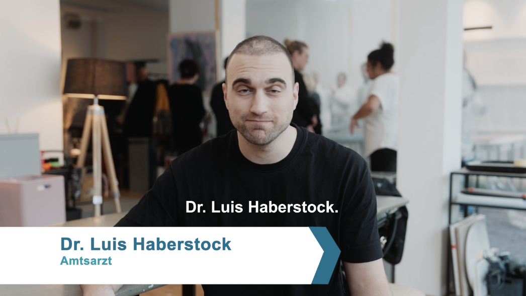 Dr. Luis Haberstock, Amtsarzt, im Interview für den ÖGD-Recruitingfilm