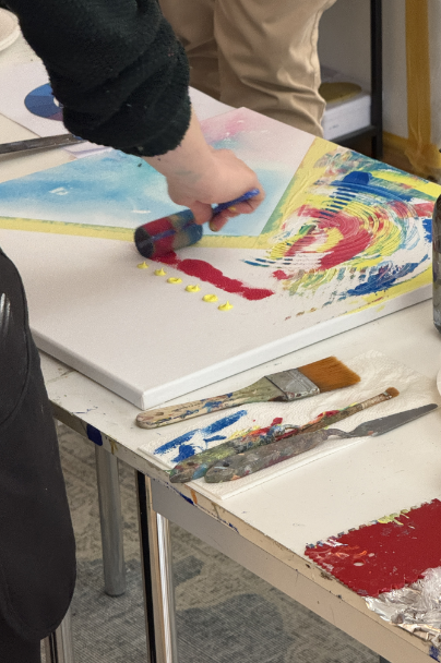 Das Action Painting wurde zur Grundlage des Recruitingfilms.